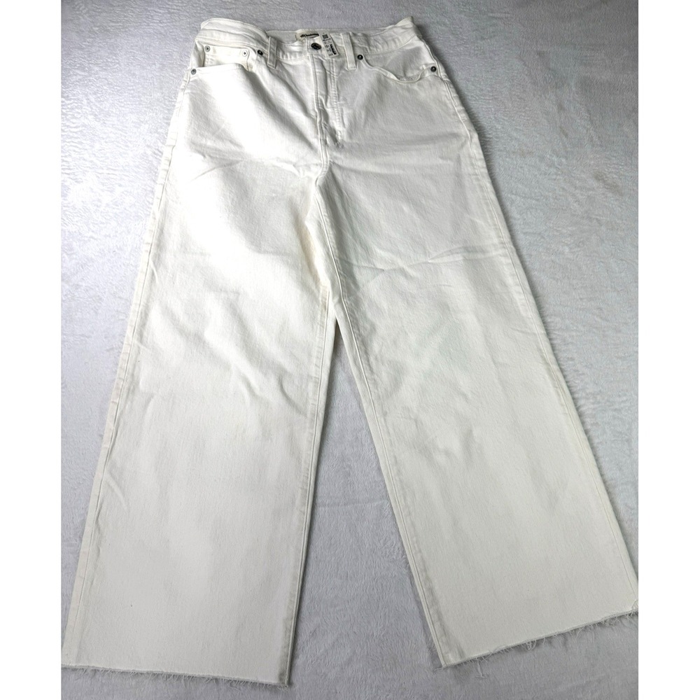 Madewell The Perfect Vintage Wide-Leg‎ Crop Jean Womens 30T Tall White NWT $128